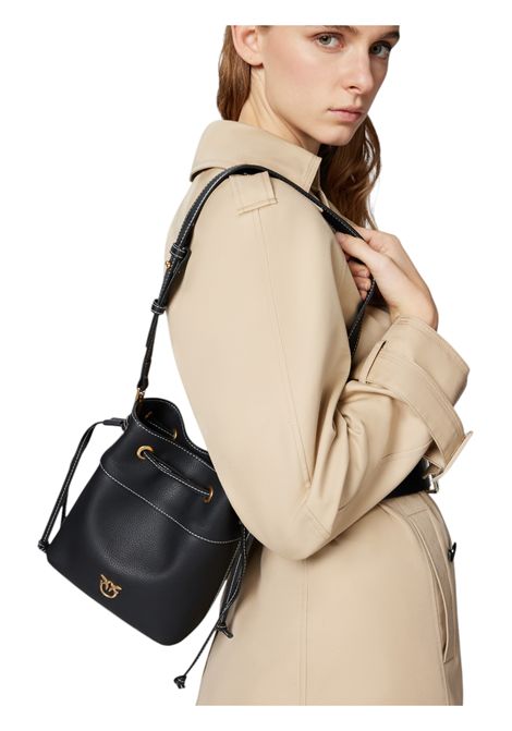Borsa piccola a secchiello in pelle con tracolla PINKO | 104303 A29QZ99Q
